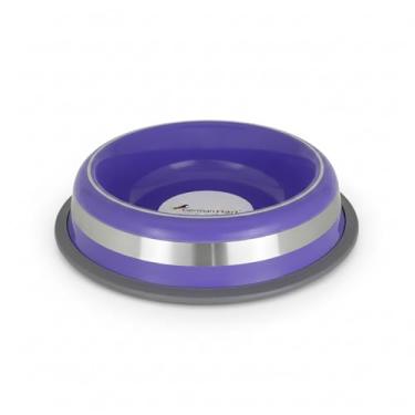 Imagem de Tigela Comedouro para Pet em Inox Roxo Antiderrapante Durável Prestige 210ml