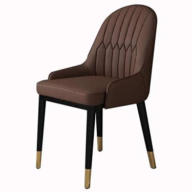 Imagem de Cadeira de jantar, cozinha, sala de jantar, móveis, cadeiras de couro sintético, cadeiras de jantar modernas de couro PU com encosto alto, assento macio, cadeiras de sala de estar, balcão de cozinha