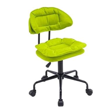 Imagem de BSNANCA Banqueta ajustável com encosto e rodas cadeira giratória ajustável em altura para salão de spa tatuagem e trabalho de desenho (verde claro)