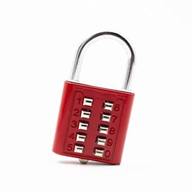 Imagem de Cadeado de combinação de 8 dígitos BUON bloqueio de senha para armário gaveta armário porta segurança ferramenta de hardware (cor: preto)