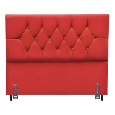 Imagem de Cabeceira Para Cama Box King 195 Cm Manuela Com Frame Suede Vermelho