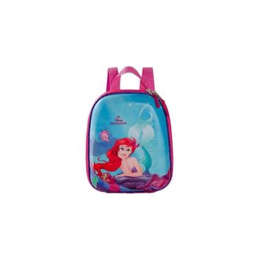 Imagem de Mochila Infantil 3+ Pré Escola Creche Menina Pequena Sereia Tamanho P Cor Verde Azulado E Rosa