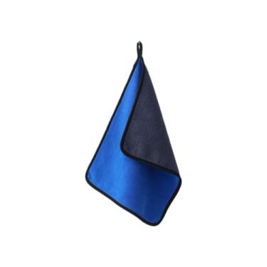 Imagem de Panos de limpeza de microfibra reutilizáveis, toalhas de cozinha super absorventes de duas cores de camada dupla para pratos, vidro, pisos e cuidados com o carro (azul)