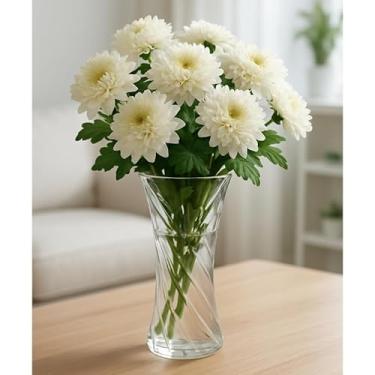 Imagem de Kit Vaso Decorativo Lapidado em Vidro Luxuoso para Flores – Jarro de Cristal para Mesa(1,Emotion)