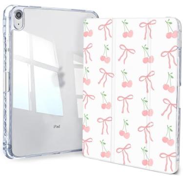 Imagem de Jngnpn Capa para iPad A16 11ª geração 11 polegadas 2025, iPad 10ª geração 10,9 polegadas 2022, capa fina com três dobras transparente traseira transparente com suporte para lápis e capa hibernar