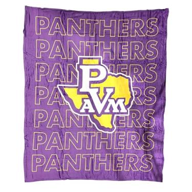 Imagem de Pegasus Sports Cobertor de pelúcia NCAA Echo Team Wordmark, cor do time, 60 x 70 (Prairie View A&M University)