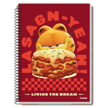 Imagem de Caderno Universitário Capa Dura 10 Matérias 160 Folhas Garfield Credeal Estampa 2