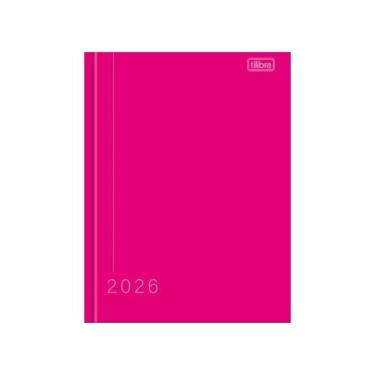 Imagem de Agenda 2026 Costurada Diária M4 123x166mm Pepper Tilibra Rosa