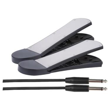 Imagem de KiBcsLic Pedal de bateria preto para reparo, pad de prática, versátil, para treinamento, substituição de pedal de instrumento de percussão, acessório para de, 2 Partes