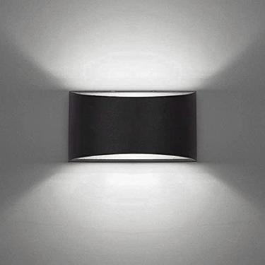 Imagem de Arandela de parede LED para ambientes internos com iluminação direcionada para cima e para baixo, luminária de cabeceira, 7W, em alumínio, para sala de estar, quarto, corredor, decoração de