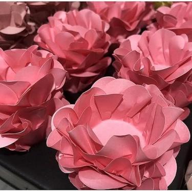 Imagem de Forminhas para Doces Finos - Kit 40/120 Formas Flor Decorativas | Ideal para Casamentos, Festas e Cupcakes (Style - Rosa Bebê,120)