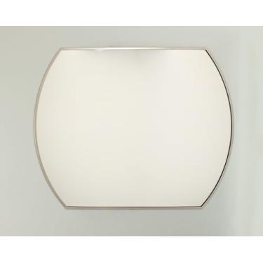 Imagem de Espelho de parede Harper Crescent 76 cm x 91 cm sobre a pia espelho de banheiro, espelho de banheiro de vidro temperado "prata", ótimo para corredor/entrada/quarto, pendurado horizontal/retrato