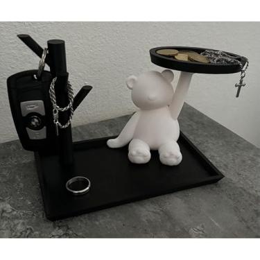 Imagem de Porta-Trecos Bandeja de Urso – Organizador Multiuso para Chaves, Moedas e Acessórios – Decorativo para Mesa e Escritório