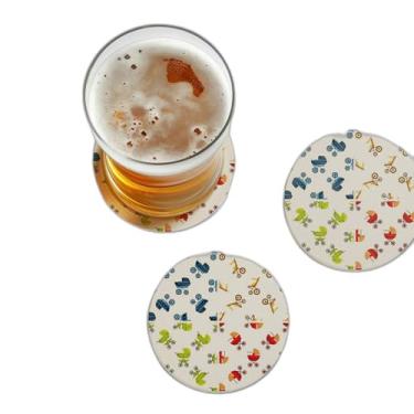 Imagem de Porta Copos Com Ilustração Personalizada Carrinhos De Bebê Coloridos - Tamanho 9x9 cm