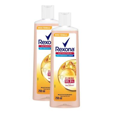Imagem de Kit 2 Sabonete Líquido Rexona Antibacterial Multivitaminas 250ml