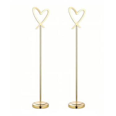 Imagem de SEEK RARE 2 porta-cartões de mesa de 30,5 cm, porta-fotos, para festa de casamento, restaurante, dourado