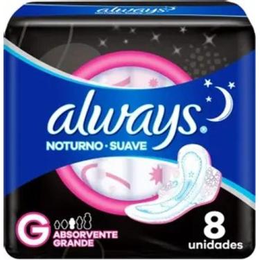 Imagem de Absorvente Always Noturno, Suave com 8