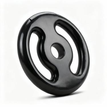 Imagem de Anilha Emborrachada Preta 15kg Consport Revestida Para Musculação Acad