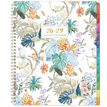 Imagem de Agenda mensal/calendário 2026-2029 - julho de 2026 a junho de 2029, 23 cm × 28 cm, agenda mensal de 3 anos 2026-2029, calendário de 36 meses com abas, bolso interno, encadernação com fio duplo