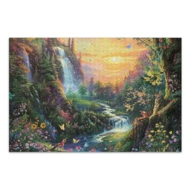 Imagem de Jogo de quebra-cabeça com cenas de flores coloridas, arte de parede para adultos e adolescentes, tamanho final 75 x 50 cm