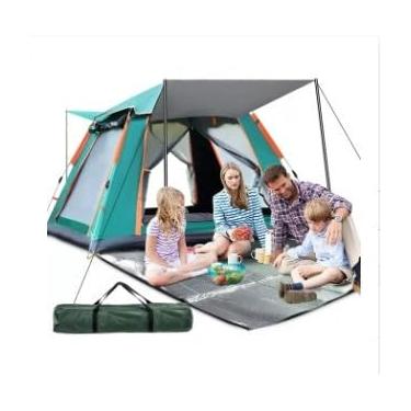 Imagem de Barraca Camping Automática Pop-up 3-4 Pessoas Impermeável Com Mosquiteiro Verde Para Praia e Trilhas(verde 210x210x145cm)
