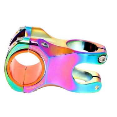 Imagem de Mesa de guidão MTB 35mm 50mm CNC colorida para bicicleta, abraçadeira de guidão 31,8/35mm, ultraleve, em alumínio.(31.8 35x50 rainbow)