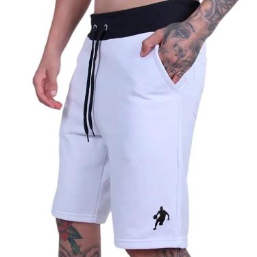 Imagem de Shorts Moletom Bermuda Masculina Com Bolsos Basquete Esportes-Masculino