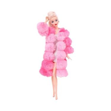 Imagem de Jaqueta De Pelúcia Macia Multicolorida Para Boneca De 30cm, Roupa Quen