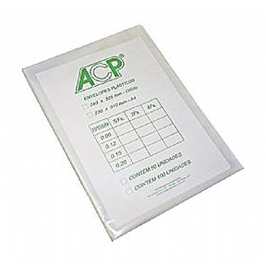 Imagem de Envelope Plástico Oficio, ACP, 4furos, Grosso 0,15mm, Pacote Com 50