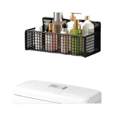 Imagem de Prateleira De Banheiro Montada Na Parede Sem Furadeira, Suporte De Arm