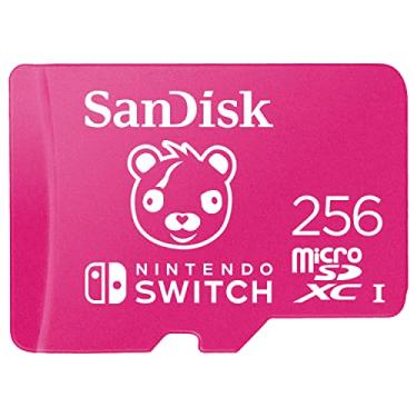 Imagem de SanDisk Cartão microSDXC de 256 GB licenciado para Nintendo Switch, Edição Fortnite - SDSQXAO-256G-GN6ZG, Cor: rosa