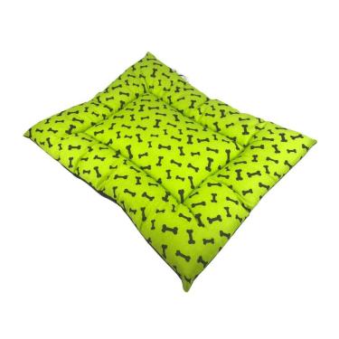 Imagem de Cama Para Cachorro Ossinho Verde 55x79cm Grande