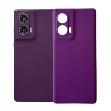Imagem de Capa Premium Moto Edge 50 Fusion – Silicone Aveludado com Proteção de Câmera. (ROXO)