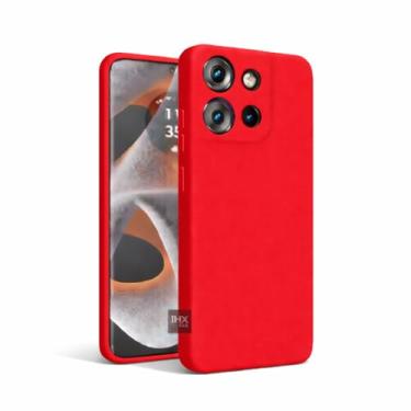 Imagem de Capa Capinha Case Compatível Motorola Moto Edge 50 Neo Silicone Aveludada Anti Impacto Reforçada Emborrachado Com Proteção De Câmera Premium (VERMELHO)