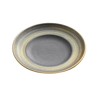 Imagem de CFGH6FDF Pratos de cerâmica prato de comida ocidental prato de bife comercial high-end hotel restaurante arte utensílios de mesa prato redondo vintage, placa lateral, ZCL2024