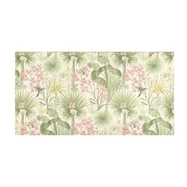 Imagem de Burbuja Tapete de corredor retrô floresta pelúcia antiderrapante tapete de borracha para corredor, quarto, sala de estar, decoração de entrada, lavável na máquina, 51 x 99 cm