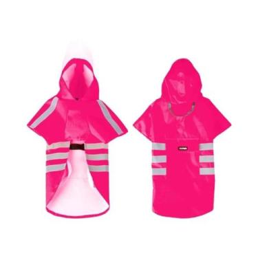 Imagem de Capa De Chuva Refletiva Impermeável E À Prova De Vento Para Cães Com C