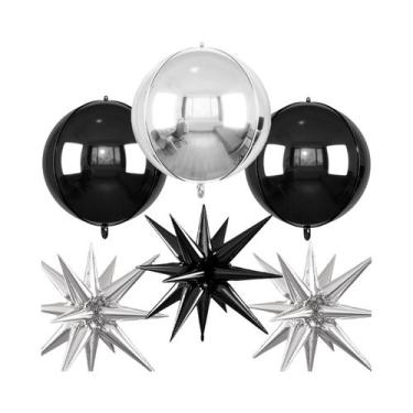 Imagem de Balões De Folha Em Forma De Estrela Explosiva 4D De 22 Polegadas, 6 Pe