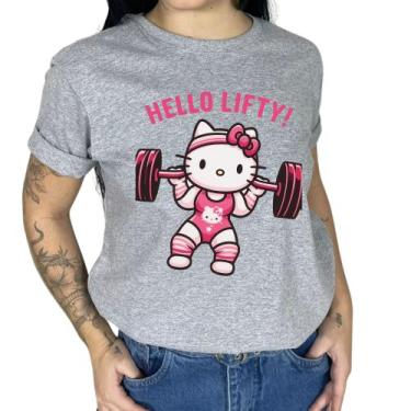 Imagem de Camiseta TShirt Feminino Hello Lifty Academia Treinos Básica Algodão -