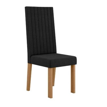 Imagem de Kit 6 Cadeiras Laura Com Encosto – Tecido Veludo Suede Bordado Estrutura 100% MDF – Sonetto