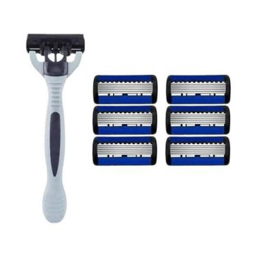 Imagem de Aparelho De Barbear Manual Clássico De 6 Lâminas Para Homens E Mulhere