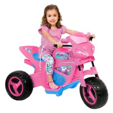 Imagem de Mini Moto Triciclo Elétrico Infantil Rosa Turbo - Magic Toys