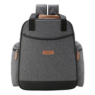 Imagem de Mochila de Maternidade Pirulitando Baby Aconchego Cinza-Unissex