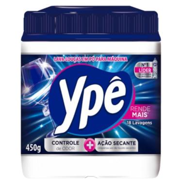 Imagem de Detergente em pó para lava-louças Ypê 450g 3 em 1 Limpeza Secagem Controle de Odor