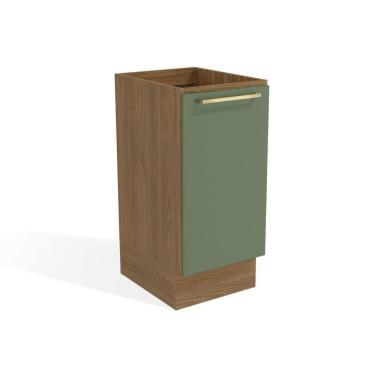 Imagem de Balcão De Cozinha Botanic M621 C/ 1 Porta 40cm Nogueira/verde Oliva - Kappesberg