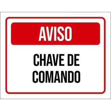 Imagem de Kit 10 Placa Acm De Aviso Chave De Comando 18X23 - Sinalizo