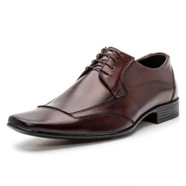 Imagem de 4600BGI-Sapato Social Masculino em Couro com Detalhes Preto-Masculino