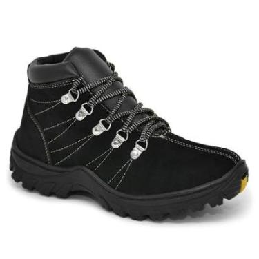 Imagem de Bota Masculina Coturno Adventure Shoes Casual Em Couro + Relógio-Masculino
