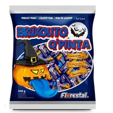 Imagem de Pirulito Florestal Bruxolito Pinta Língua Tutti Frutti 150un - Mor, Pi