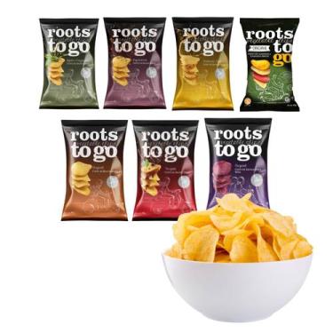 Imagem de Kit Chips Batata Doce Sabores Sortidos - Roots To Go 7 Unidades 45g